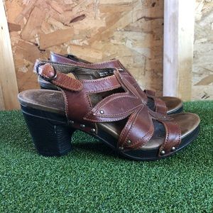 Dansko Nina 7707787800 Brown Slingback Heels Shoes EU 37 Women’s 6.5 - 7